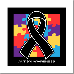 Puzzle Piece Ribbon Autism Awareness Day April 2nd Posters and Art